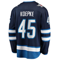 Winnipeg Jets Cole Koepke Fanatics Navy Home Breakaway Jersey