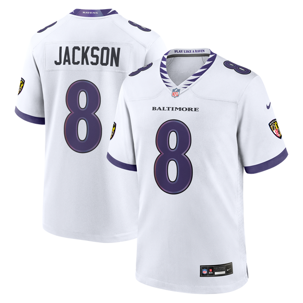 Baltimore Ravens Lamar Jackson Nike White Game Jersey