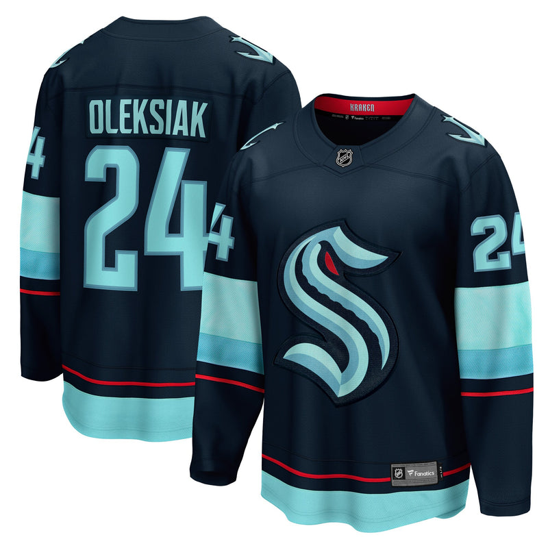 Seattle Kraken Jamie Oleksiak Fanatics Deep Sea Blue Home Breakaway Player Jersey