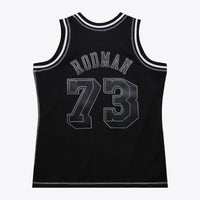 Los Angeles Lakers Mitchell & Ness Dennis Rodman 1998 Contrast 2K Swingman Jersey - Black