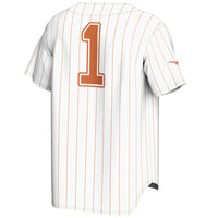 GameDay Greats #1 White Texas Longhorns Lightweight Baseball Jersey