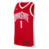 Nike #1 Scarlet Ohio State Buckeyes Road Replica Jersey