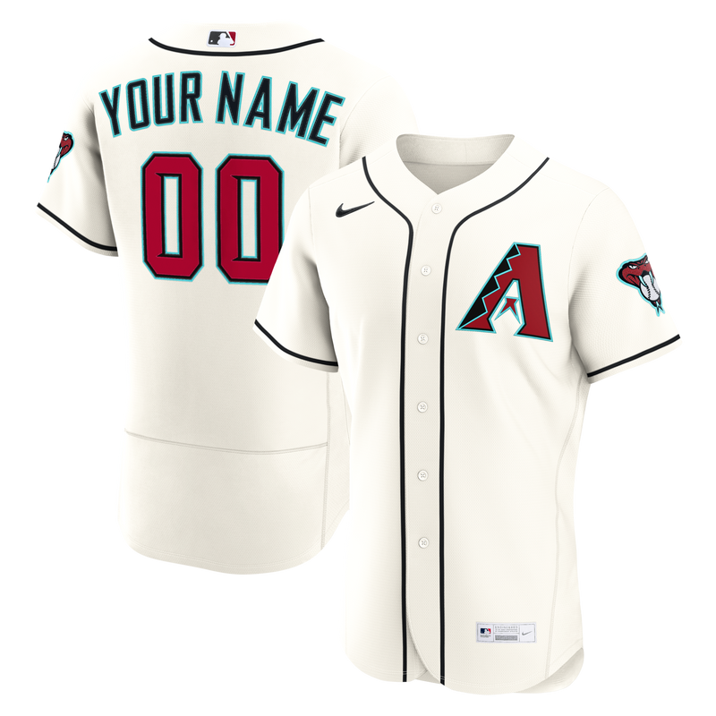 Arizona Diamondbacks Nike Cream Home Authentic Custom Jersey