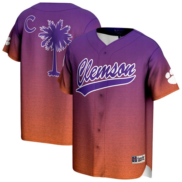 GameDay Greats Purple/Orange Clemson Tigers Lightweight Baseball Jersey