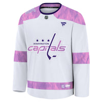 Washington Capitals Fanatics White 2024 Hockey Fights Cancer Practice Jersey