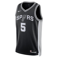 San Antonio Spurs Nike Icon Swingman Jersey - Black - Stephon Castle