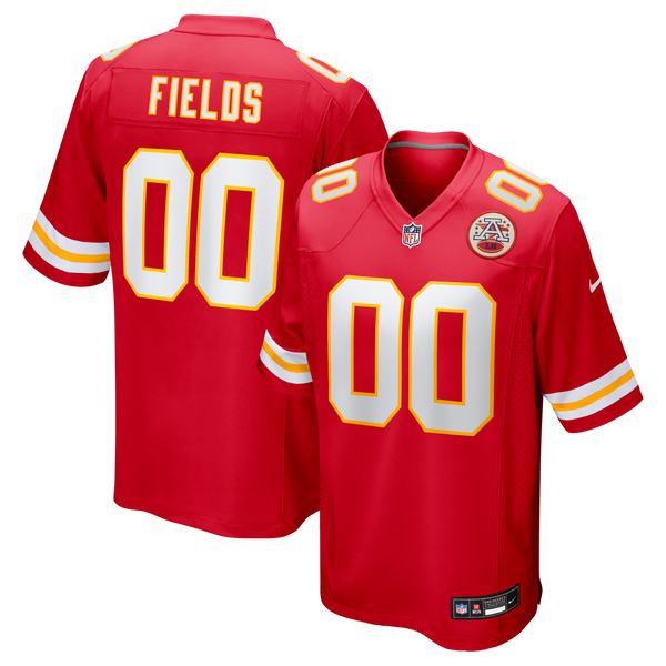 Kansas City Chiefs Justin Fields Nike Red Game Jersey