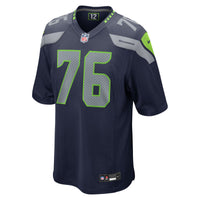 Seattle Seahawks Grey Zabel Nike Navy Team Game Jersey