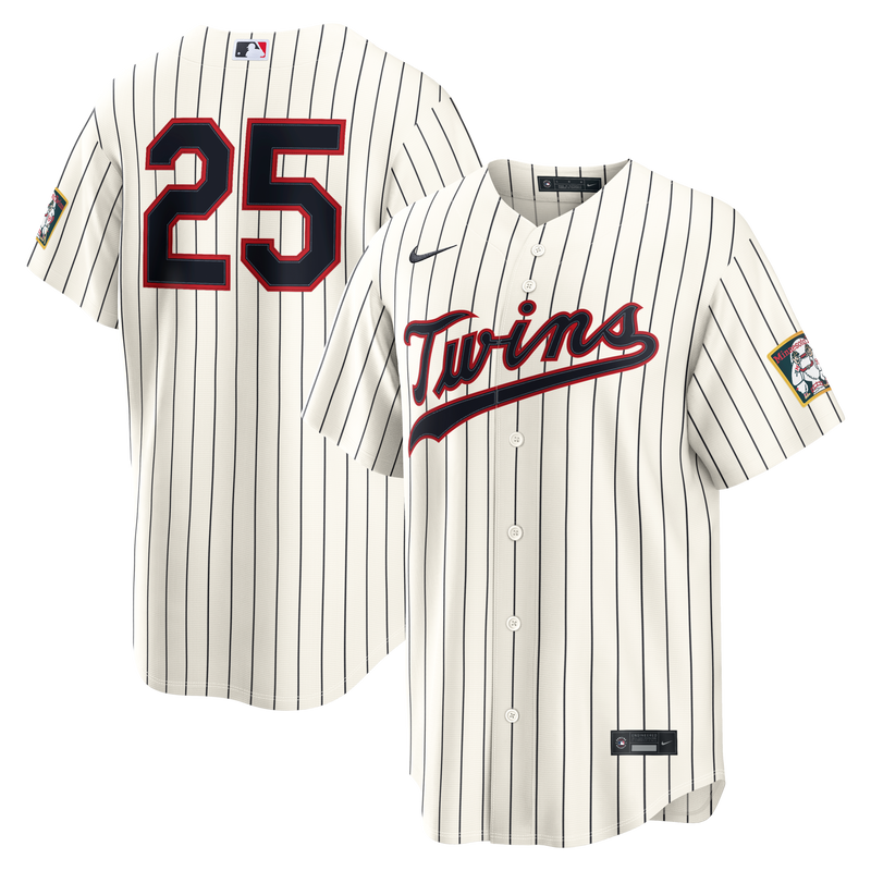 Minnesota Twins Byron Buxton Nike Cream 2026 Field of Dreams Stadium Jersey