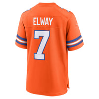 Denver Broncos John Elway Nike Orange Mile High Collection 1977 Throwback Retired Player Game Jersey
