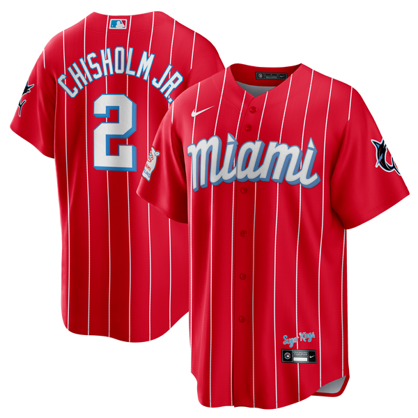 Miami Marlins Jazz Chisholm Jr. Nike Red City Connect Replica Jersey