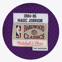 Los Angeles Lakers Magic Johnson 1984-85 Hardwood Classics Road Swingman Jersey By Mitchell & Ness - Purple -