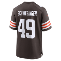 Cleveland Browns Carson Schwesinger Nike Brown 2025 NFL Draft Game Jersey