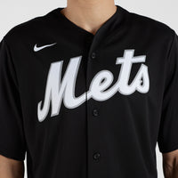 New York Mets Francisco Lindor Nike Black Replica Player Jersey