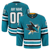 San Jose Sharks Fanatics Teal Home Authentic Pro Custom Jersey