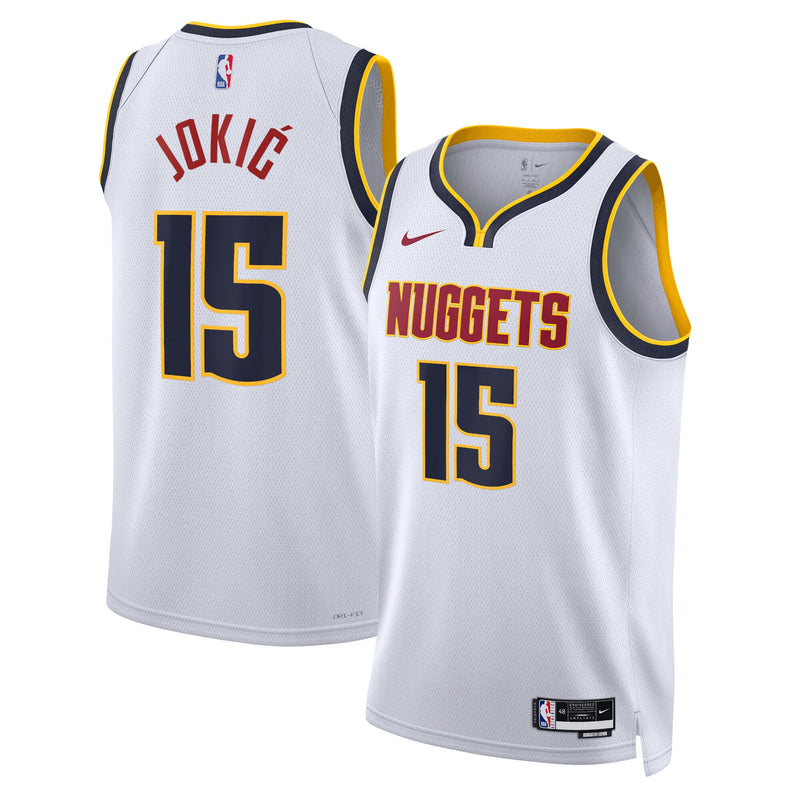 Denver Nuggets Nike Association Edition Swingman Jersey - White - Nikola Joki?