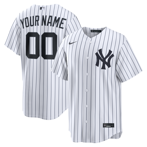 New York Yankees Nike White Home Replica Custom Jersey
