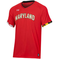 Under Armour Red Maryland Terrapins Softball V-Neck Jersey