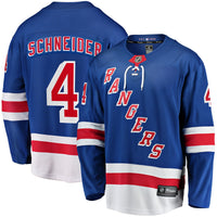 New York Rangers Braden Schneider Fanatics Blue Home Premier Breakaway Player Jersey