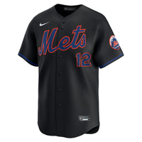 New York Mets Francisco Lindor Nike Black Alternate Limited Jersey