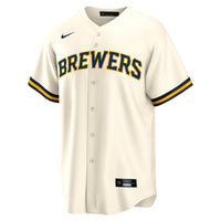 Milwaukee Brewers Christian Yelich Nike Cream Home Replica Player Jersey