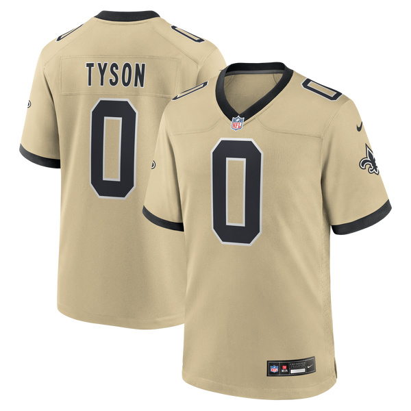 New Orleans Saints Jordyn Tyson Nike Gold 2026 NFL Draft First Round Pick No. 8 Alternate Game Jersey
