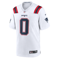 New England Patriots Christian Gonzalez Nike White Game Jersey