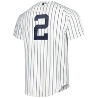 New York Yankees Derek Jeter Mitchell & Ness White Cooperstown Collection Authentic Jersey