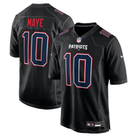 New England Patriots Drake Maye Nike Carbon Black Fashion Game Jersey