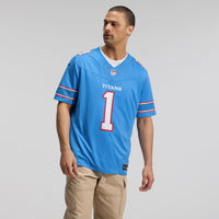 Tennessee Titans Cameron Ward Nike Light Blue Team Vapor F.U.S.E. Stitched Limited Jersey