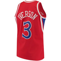 Mitchell & Ness Allen Iverson Red Philadelphia 76ers 1996-97 Hardwood Classics Swingman Jersey