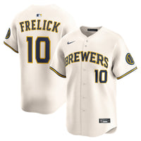 Milwaukee Brewers Sal Frelick Nike Cream Home Limited Player Jersey