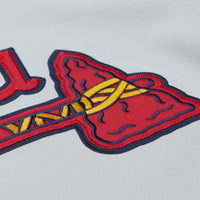 Atlanta Braves Chipper Jones Mitchell & Ness Gray 1995 Throwback Authentic Jersey