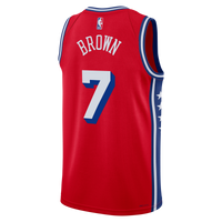 hiladelphia 76ers Jordan Brand Statement Edition Swingman Jersey - Red - Jaylen Brown
