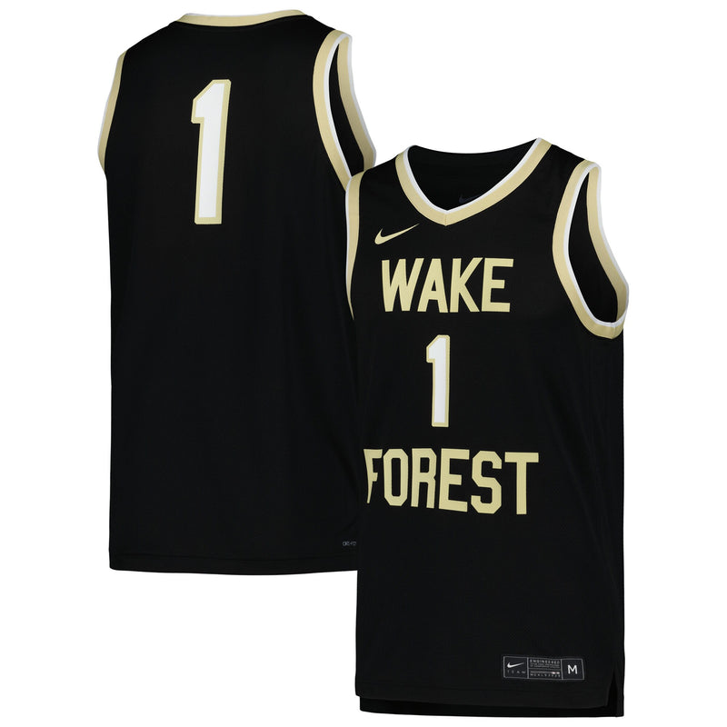 Nike Black Wake Forest Demon Deacons Replica Basketball Jersey