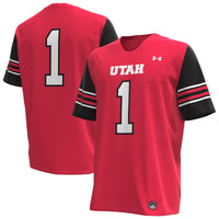 Under Armour #1 Red Utah Utes Replica Football Jersey