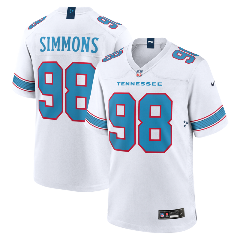 Tennessee Titans Jeffery Simmons Nike White Game Jersey