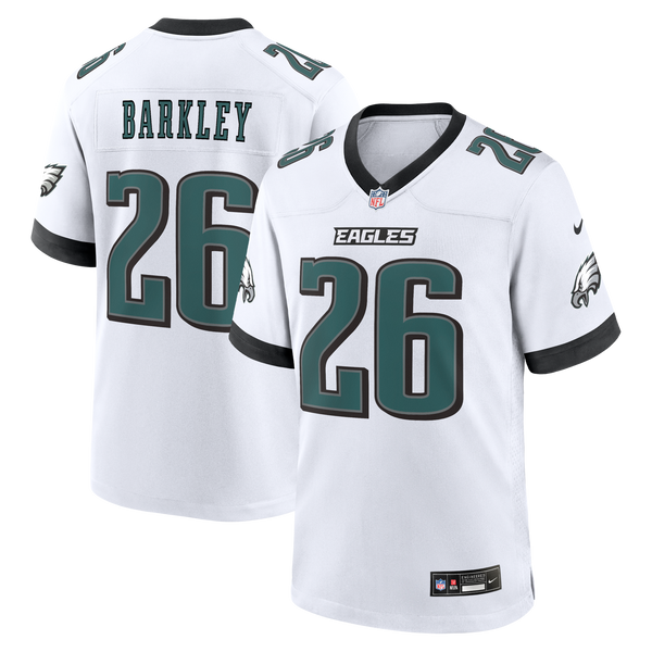 Philadelphia Eagles Saquon Barkley Nike White Game Jersey