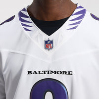 Baltimore Ravens Lamar Jackson Nike White Vapor F.U.S.E. Stitched Limited Jersey