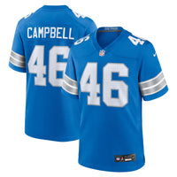 Detroit Lions Jack Campbell Nike Blue Game Jersey