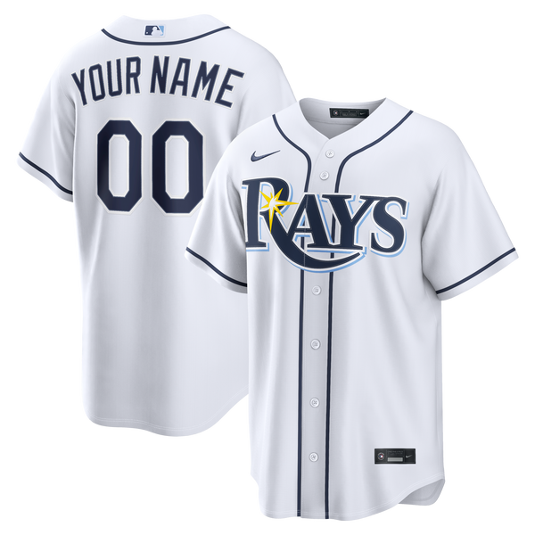Tampa Bay Rays Nike White Home Replica Custom Jersey