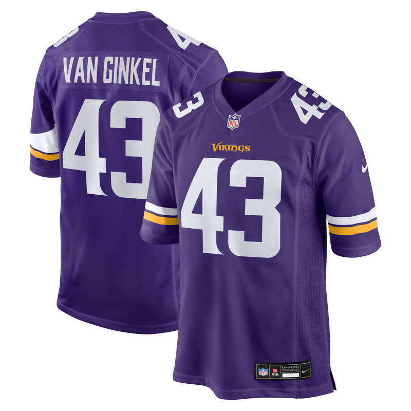Minnesota Vikings Andrew Van Ginkel Nike Purple Team Game Jersey