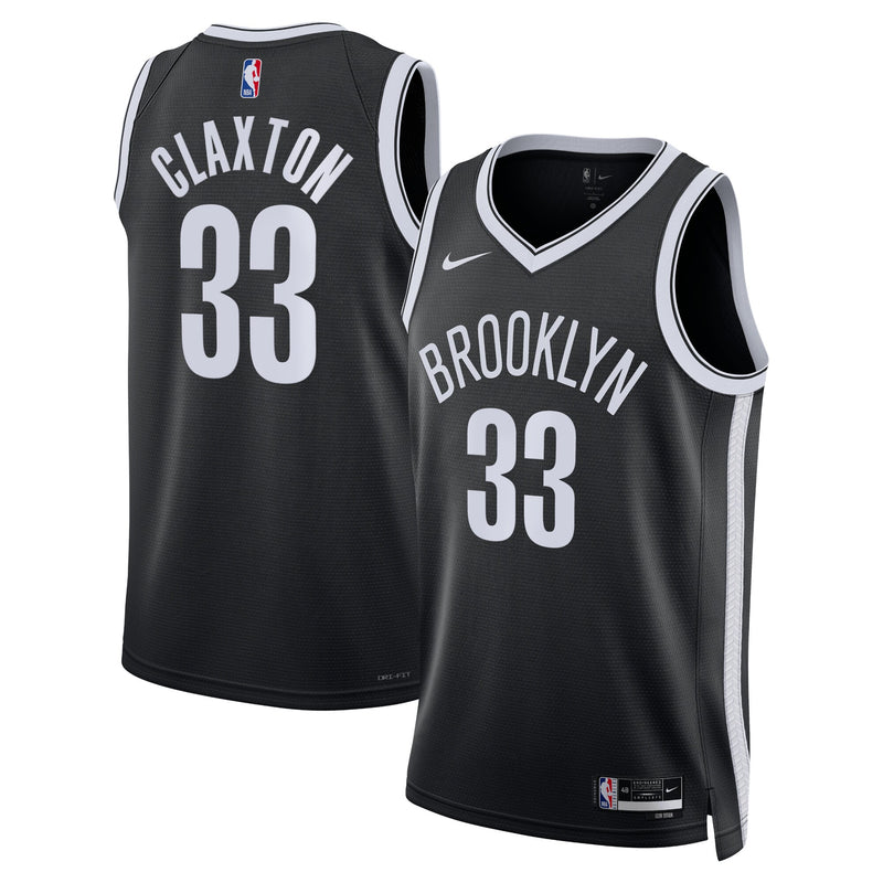 Brooklyn Nets Nike Icon Edition Swingman Jersey - Black - Nic Claxton