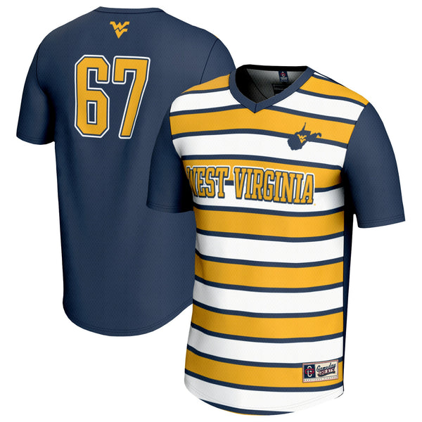 GameDay Greats #67 Navy West Virginia Mountaineers Lightweight Soccer Fashion Jersey