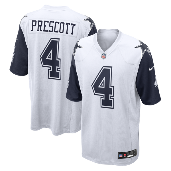 Dallas Cowboys Dak Prescott Nike White Alternate Game Team Jersey