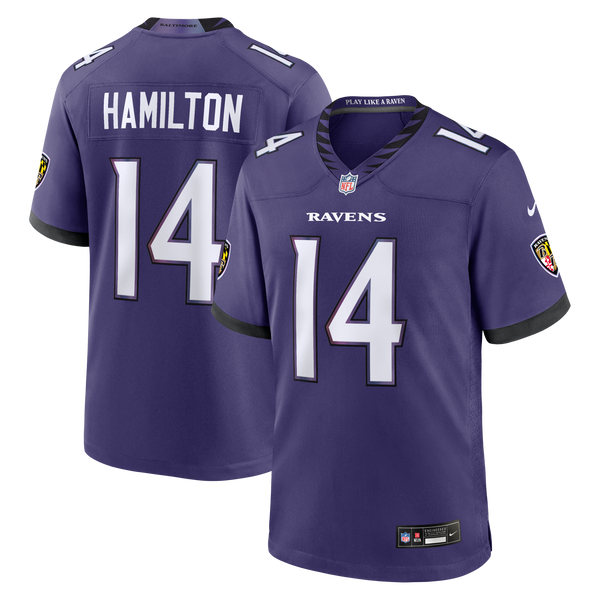 Baltimore Ravens Kyle Hamilton Nike Purple Team Game Jersey