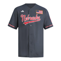 adidas Gray Nebraska Huskers Replica Baseball Jersey