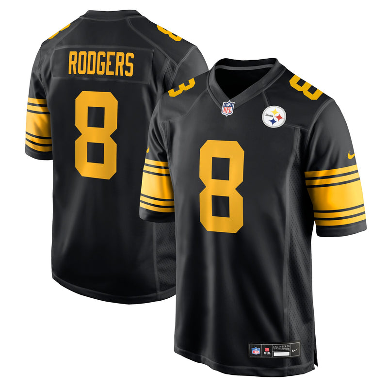 Pittsburgh Steelers Aaron Rodgers Nike Black Alternate Game Jersey