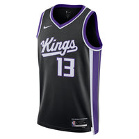 Sacramento Kings Nike Icon Edition Swingman Jersey - Black - Keegan Murray
