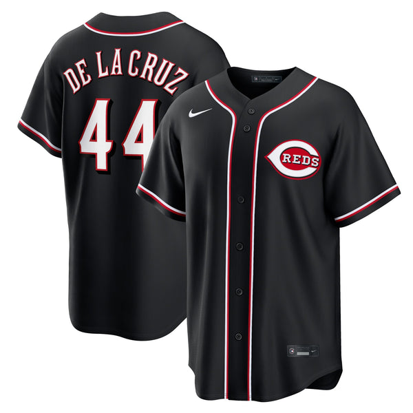 Cincinnati Reds Elly De La Cruz Nike Fashion Replica Black Out Jersey